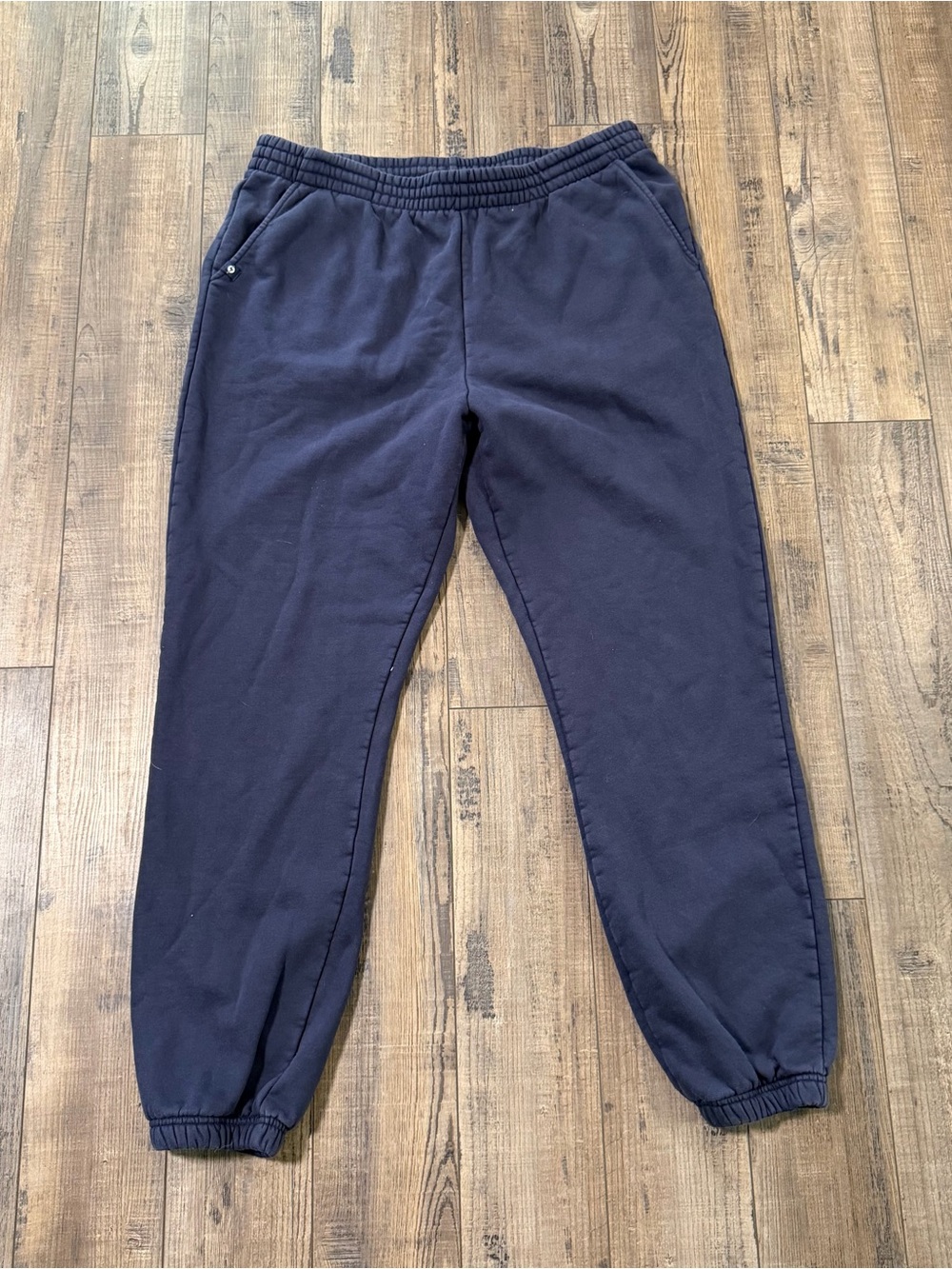 POPFLEX Cloud Rollover Sweatpant Womens XL Navy Blue Fleece Lined Outdoor